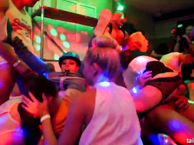 Fun party turns into wild orgy fuck at night club