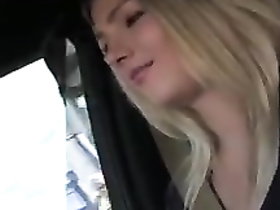 Amateur Russian babe filmed on POV fucking in the car